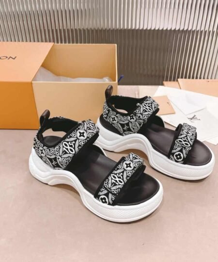 Louis Vuitton Women's LV Archlight Flat Sandal Black For Women LV