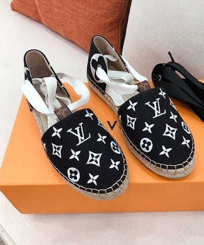Louis Vuitton Women's Starboard Flat Espadrille Black For Women LV