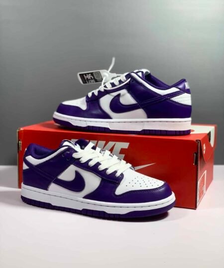 Nike Wmns Dunk Low Vintage White-Purple Sneaker For Men, Men’s Shoes