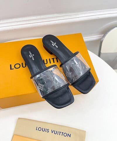 Louis Vuitton Women's Revival Flat Mule Black For Women LV