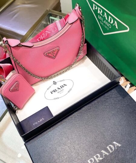 Alternative view of Prada Re-Edition 2005 Saffiano Leather Bag Pink For Women, Women's Bags 8.6in/22cm 1NE204_R064_F0E18