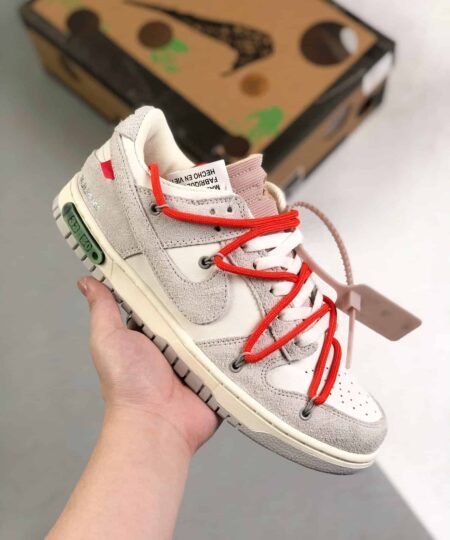 Alternative view of Nike Dunk Low Off-White Lot 30 Sail/Neutral Grey For Men, Men’s Shoes DM1602-122