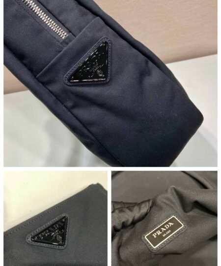 Alternative view of Prada Canvas Hobo Bag Black For Women, Women's Bags 25.6in/65cm 2VY005_010_F0002_V_OLO