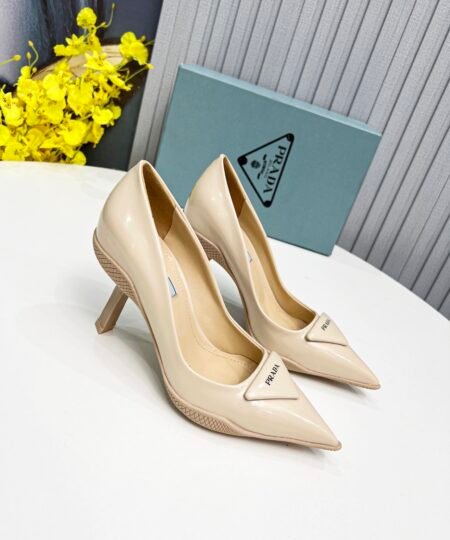 Alternative view of Prada Brushed Slingback Pumps Beige For Women PRD