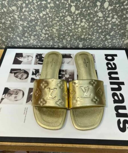 Louis Vuitton Women's Revival Flat Mule Gold For Women LV 1A9QKC