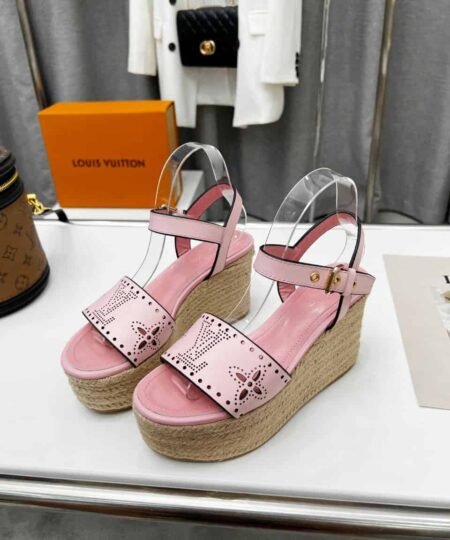 Louis Vuitton Women's Starboard Wedge Sandal Pink For Women LV