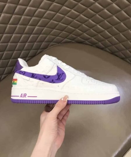 Alternative view of Louis Vuitton And Nike “Air Force 1” By Virgil Abloh White-Purple For Men, Men's Shoes