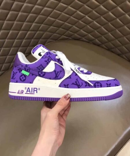 Alternative view of Louis Vuitton And Nike “Air Force 1” By Virgil Abloh White/Purple For Men, Men's Shoes