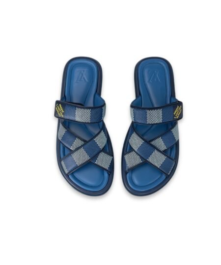 Louis Vuitton LV Venice Mule Navy Blue For Men 1ACRI5