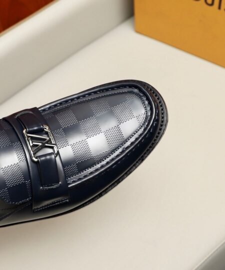 Alternative view of Louis Vuitton Major Open Back With Square Pattern Loafer Dark Blue For Men