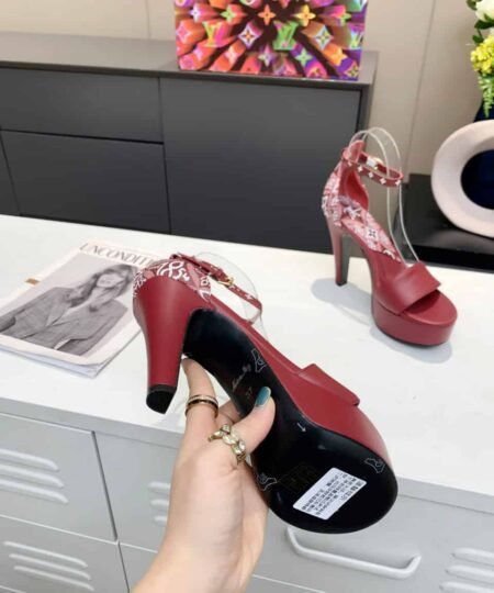 Alternative view of Louis Vuitton Women's Afterglow Platform Sandal Dark Red And White For Women LV