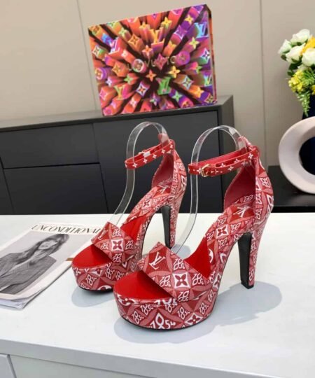 Louis Vuitton Women's Afterglow Platform Sandal Red For Women LV