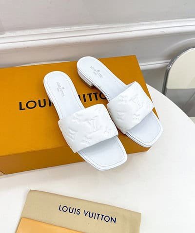 Louis Vuitton Women's Revival Flat Mule White For Women LV 1A9P4P