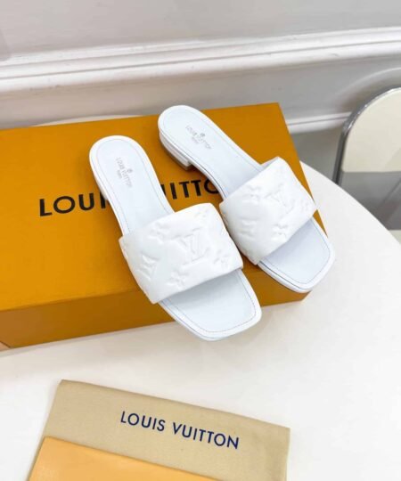 Louis Vuitton Women's Revival Flat Mule White For Women LV 1A9P4P