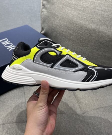 Alternative view of Christian Dior Women's B30 Sneaker Gray Mesh And Yellow For Women CD