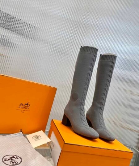 Hermes Fontaine 60 Boot Gray For Women