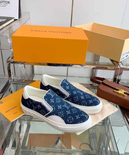 Louis Vuitton Women's Trocadero Slip On Light Blue For Women LV