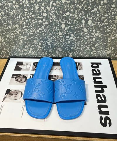 Louis Vuitton Women's Revival Flat Mule Blue For Women LV 1A9P6H