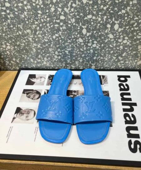 Louis Vuitton Women's Revival Flat Mule Blue For Women LV 1A9P6H