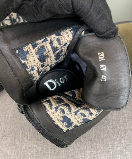 Alternative view of Christian Dior Women's Dior With Oblique Jacquard Ankle Boot Dark Brown For Women CD