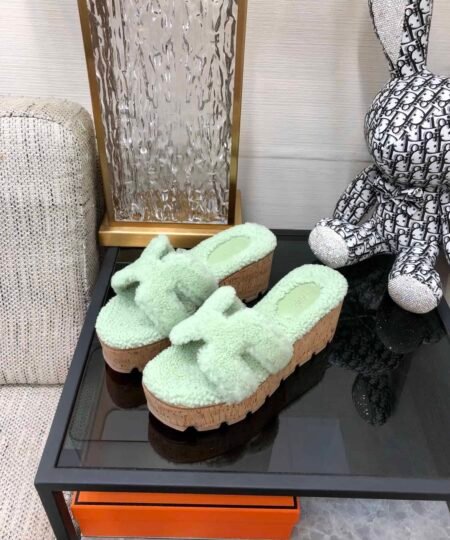 Hermes Figari Sandal Bright Green For Women