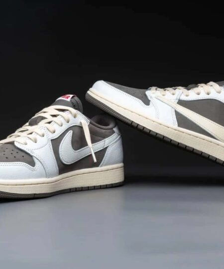 Alternative view of Jordan 1 Retro Low OG SP Travis Scott Reverse Mocha Grey For Men