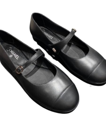 Chanel Flat Shoes Black For Women