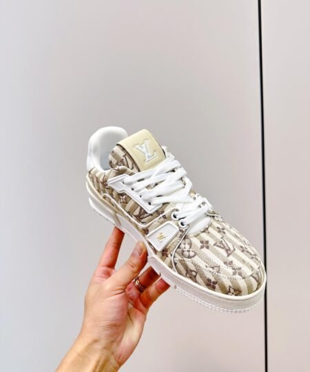 Alternative view of Louis Vuitton Retro Basketball Sneakers Cream For Women