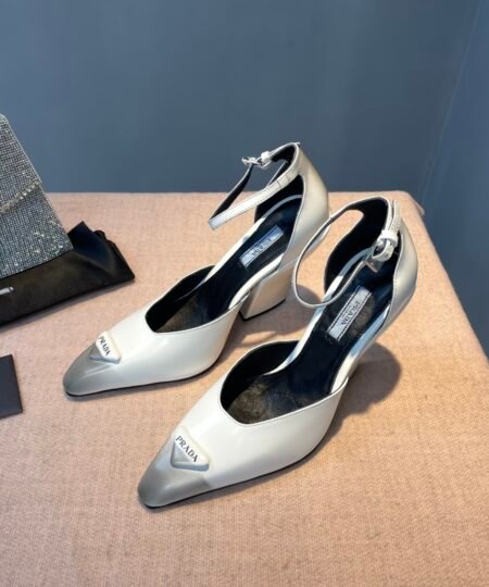 Alternative view of Prada Brushed Pumps White For Women 3.7 in/ 9.5cm