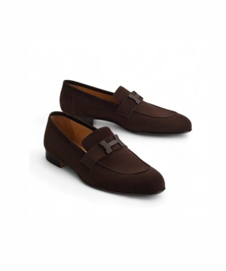 Hermes Paris Loafer Marron Ebene For Men H192437ZAME405