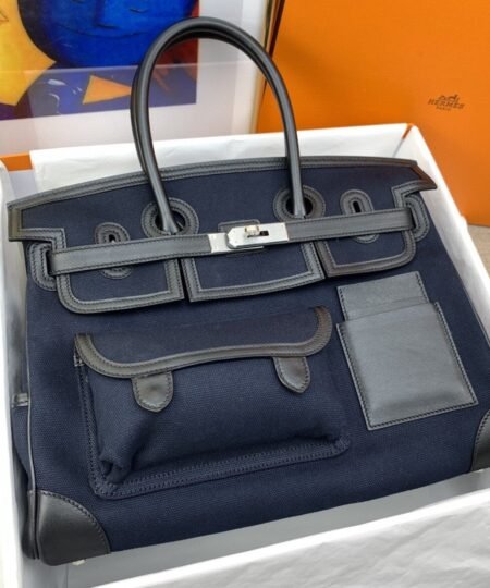 Hermes Birkin Cargo 35 Purple, Silver Toned Hardware Bag For Women, Women’s Handbags, Shoulder Bags 13.8in/35cm