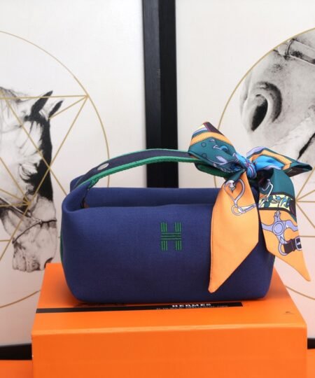 Hermes Bride A Brac Case Dark Blue Bag For Women, Women’s Handbags, Shoulder Bags 9.8in/25cm