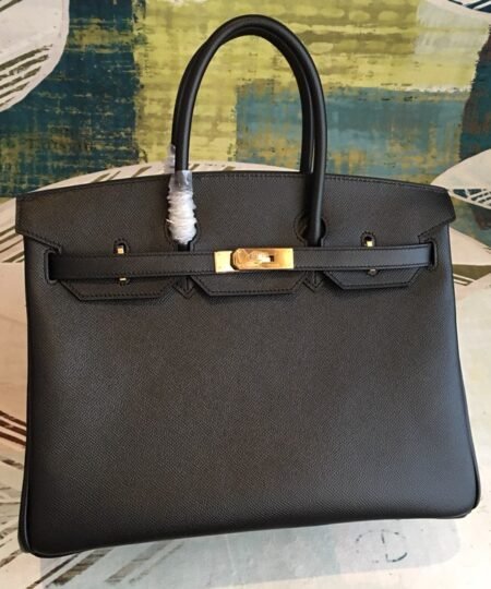 Hermes Birkin Black For Women Gold Toned Hardware 13.8in/35cm