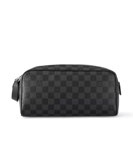 Louis Vuitton Toilet Dopp Kit Pouch Bag Black For Men 11in/28cm N40127