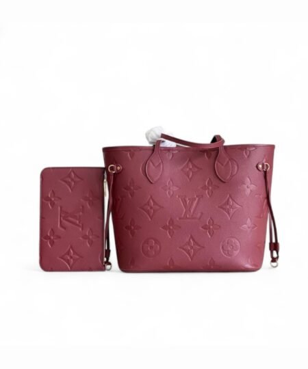 Louis Vuitton Neverfull MM Bag Wine For Women M46599 – 12.2 Inches/ 30.9 Cm