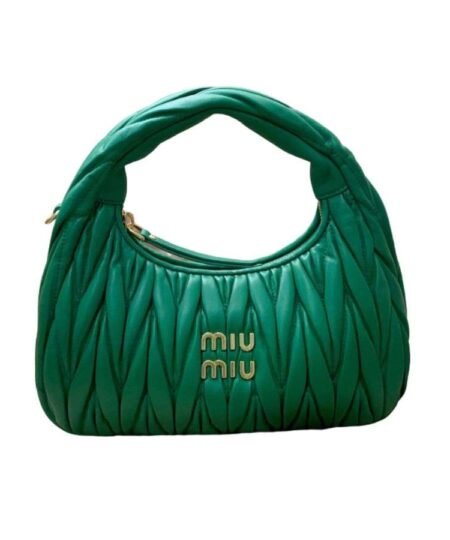 Miu Miu Wander Hobo Bag Green For Women 9in/23cm