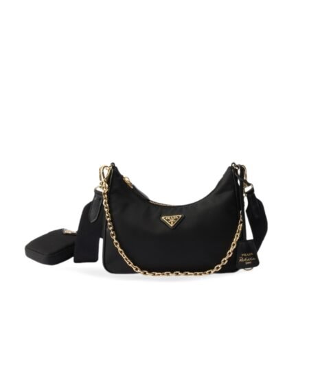 Prada Re-Edition 2005 Re-Nylon Bag Black For Women, Women’s Bags 8.6in/22cm 1BH204_R064_F0632_V_V9L