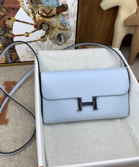 Hermes Constance Long Togo Wallet Light Blue, Silver Toned Hardware Bag For Women, Women’s Handbags, Shoulder Bags 8.1in/21cm