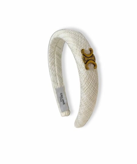 Celine Tweed Hairband White For Women