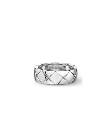 Chanel Coco Crush Ring White Gold Small Version For Women J10570