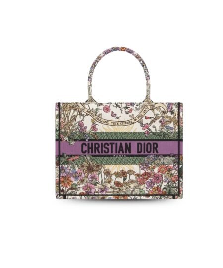 Christian Dior Medium Dior Book Tote White For Women 14in/36cm M1296ZEBH_M20E