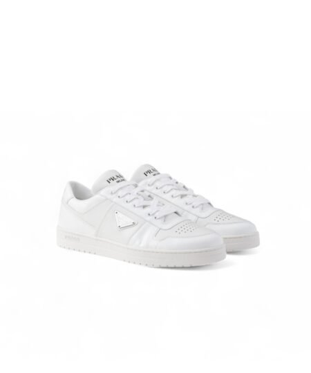 Prada Downtown Leather Sneakers White For Men 2EE364_3LQB_F0009_F_D001
