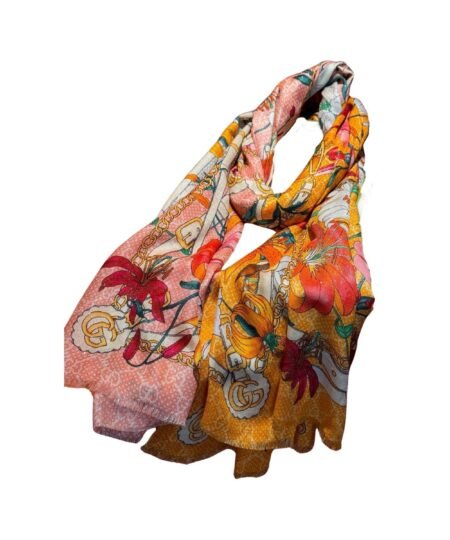 Gucci Flora Silk Scarf Floral Pattern 200cm/79in For Women