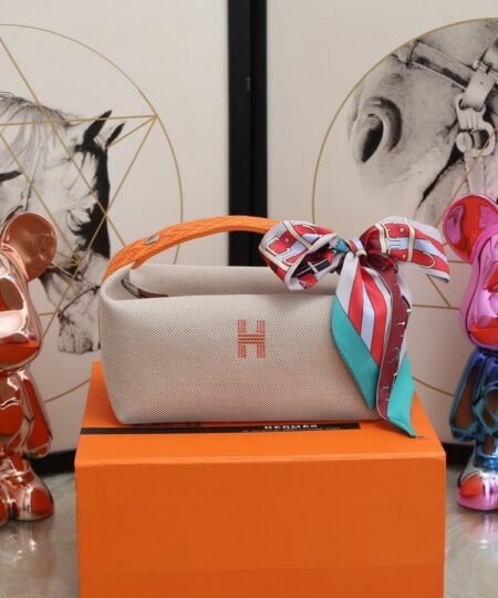 Hermes Bride A Brac Case Grey Bag For Women, Women’s Handbags, Shoulder Bags 9.8in/25cm