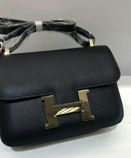 Hermes Constance 23 Epsom Black For Women, Women’s Handbags, Shoulder Bag 9in/23cm