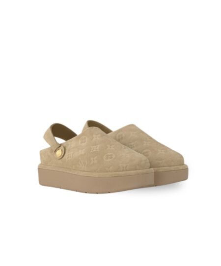 Louis Vuitton Aspen Platform Clog Beige For Women 1ADCFG