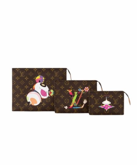 Louis Vuitton LV x TM Trio Toiletry Pouch Monogram Canvas For Women 9.8in/25cm M13762