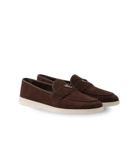 Prada Suede Loafers Dark Brown For Men 2DG124_103_F0003_F_G001