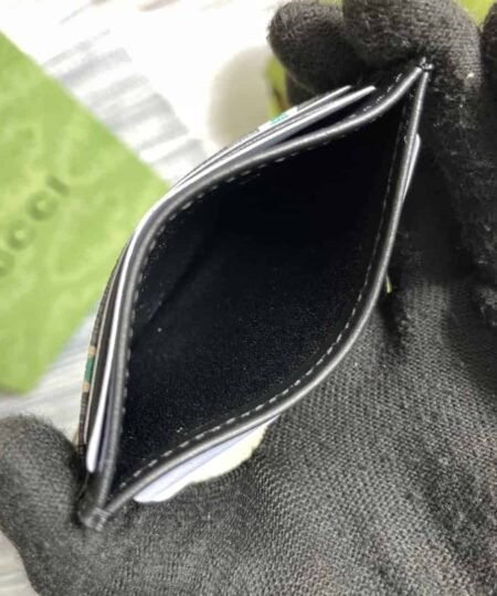 Alternative view of Gucci Card Case Black with Bees Signature For Men 4in/10cm GG