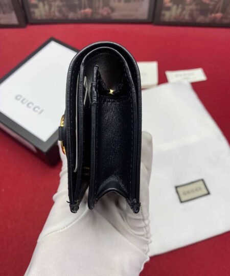 Alternative view of Gucci Horsebit 1955 Card Case Wallet Black 11cm/4.3in GG 621887 0YK0G 1000